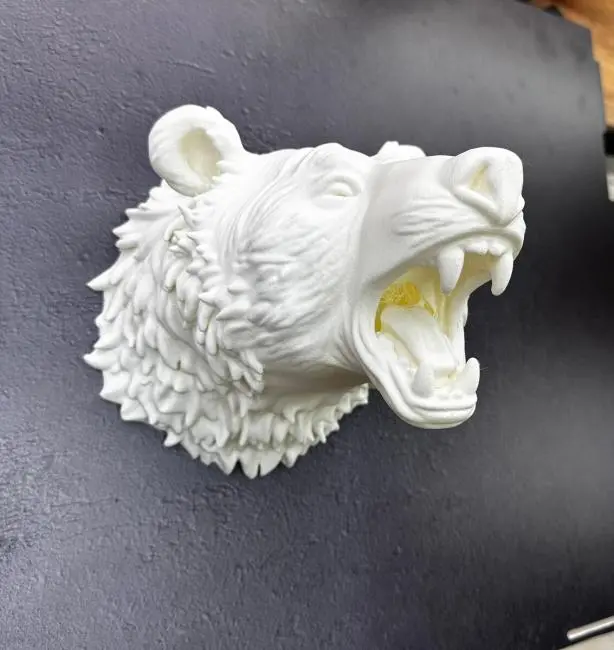 Dekoratif Beyaz Ayı Duvar Heykeli Asılabilir Hediyelik 25x19 cm