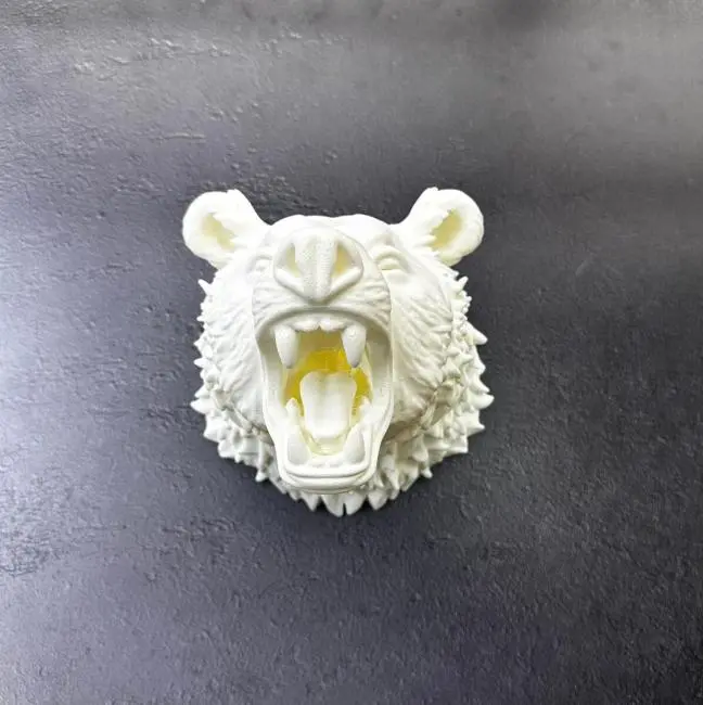 Dekoratif Beyaz Ayı Duvar Heykeli Asılabilir Hediyelik 25x19 cm