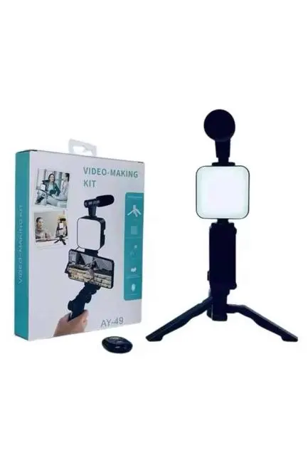 Video Making Kit Telefon Tutucu Vlog Video Mini Led Işıklı
