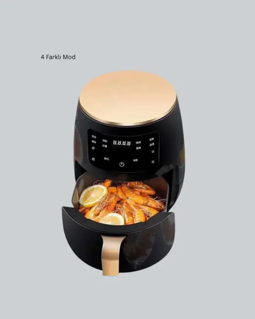 2400W Güçlü Airfryer 6L Yağsız Sağlıklı Pişirici LCD Dokunmatik