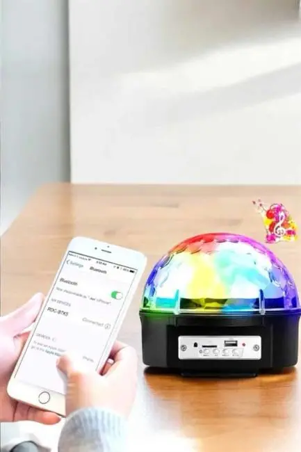 Kompakt Tasarımlı Telefon Kontrollü Disko Topu Işıkları