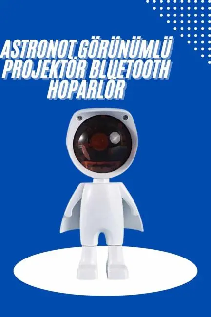 Astronot Işık Projektörü Gökkuşağı Projeksiyon Gece Lambası Hediyelik