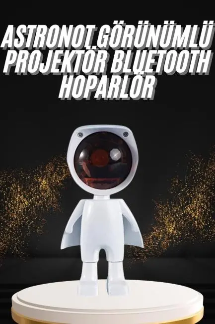 180 Derece Dönebilen Astronot Masa ve Gece Lambası Projektör