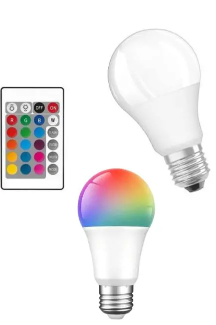 Akıllı RGB Led Ampul Led Uzaktan Kumandalı Renk Değiştiren Ampul
