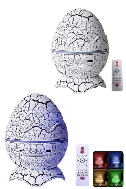 Bluetooth Hoparlör Dinozor Yumurtası Gece Masa Lambası Projektör