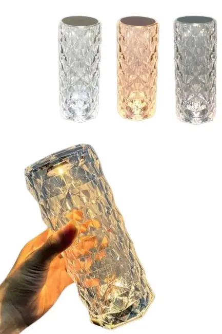 Yeni Nesil Modern Kristal Masa ve Gece Lambası Dokunmatik Renk Değiştirebilen