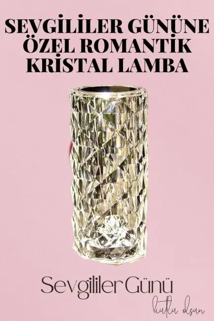 Sevgililer Gününe Özel Romantik Kristal Gece Lambası Sevgiliye Hediye