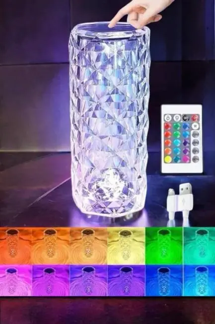 Dokunmatik Kristal Gece Lambası Hediyelik