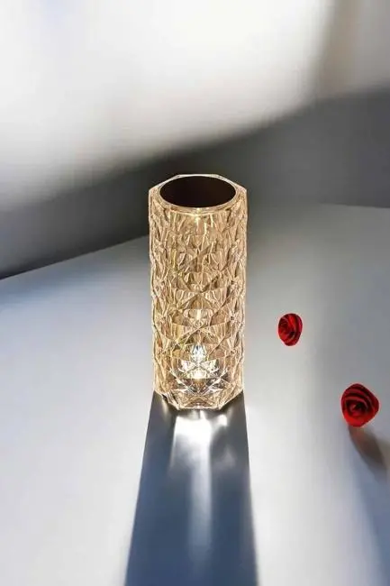 Kristal Dokunmatik Ve Kumandalı Masa Ve Gece lambası