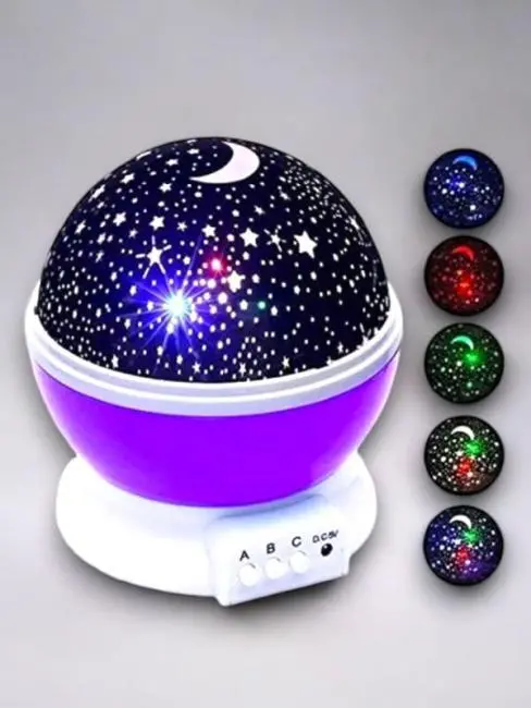 Yıldızlı Gökyüzü Efektli Projektörlü Masa ve Gece Lambası