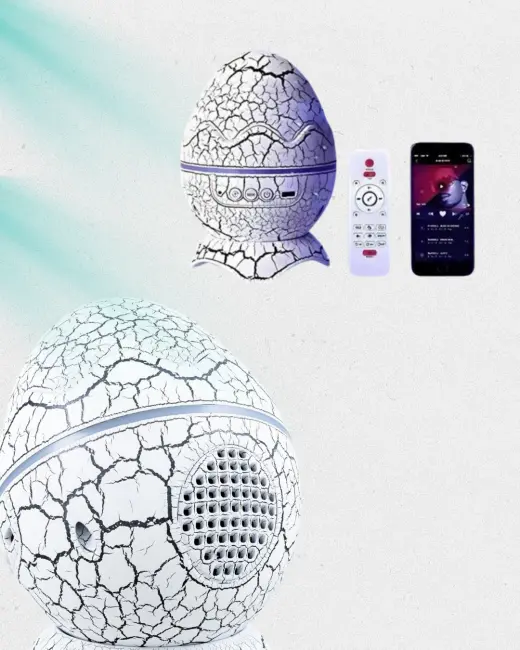 Bluetooth Bağlantılı Dinozor Yıldız Projektör Gece Lambası ve Uyku Yardımcısı