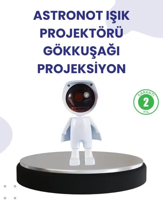 Dekoratif Gün Batımı Işığı – Astronot Figürlü