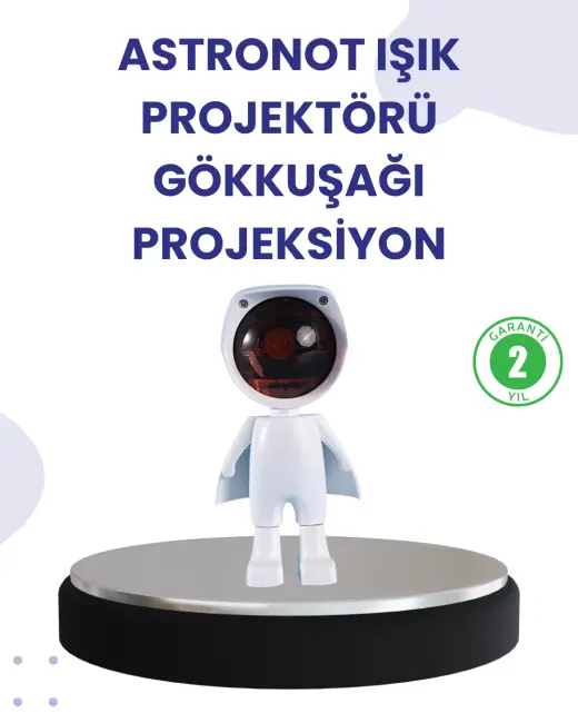 Dekoratif Gün Batımı Işığı – Astronot Figürlü