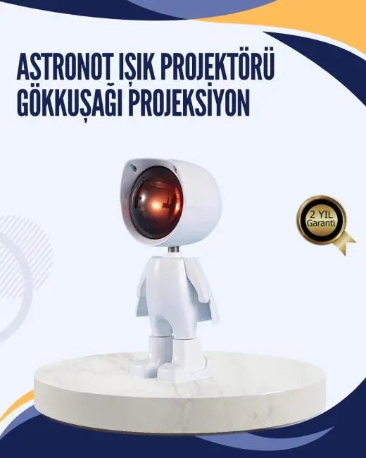 Gün Batımı Efekti Sunan Astronot LED Masa Lambası