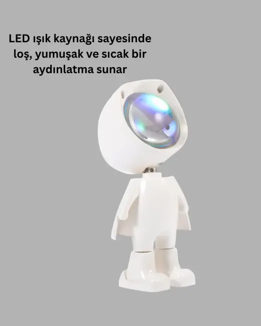 Gün Batımı Efekti Sunan Astronot LED Masa Lambası