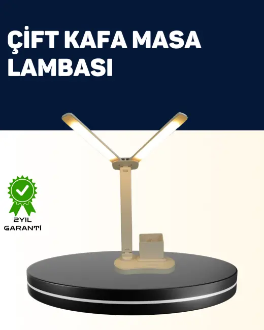 Ayarlanabilir Kısılabilir LED Masa Lambası | Entegre Kalemlik ve Telefon Tutucu Özellikli