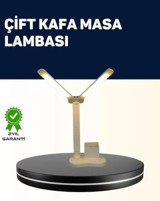 Ayarlanabilir Kısılabilir LED Masa Lambası | Entegre Kalemlik ve Telefon Tutucu Özellikli