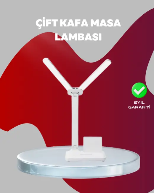 Kısılabilir LED Masa Lambası – Kalemlik Telefon Standı ve Okuma Işığı Bir Arada