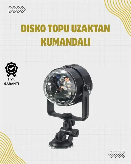 Uzaktan Kumandalı Ses Kontrollü LED Disko Işığı - Parti ve Kulüpler İçin