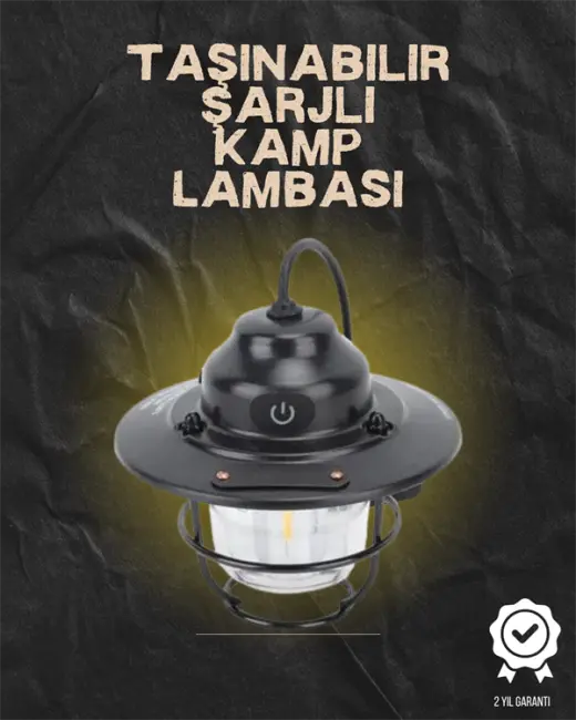 Kamp ve Bahçe İçin Retro LED Fener – Sıcak Işık Uzun Ömürlü Batarya
