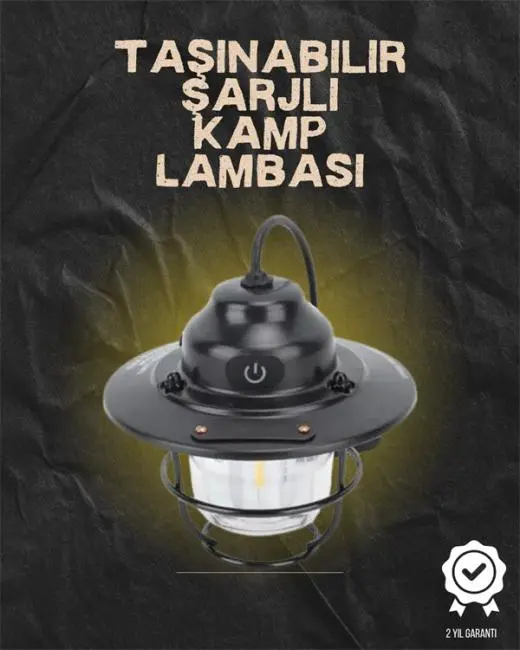 Kamp ve Bahçe İçin Retro LED Fener – Sıcak Işık Uzun Ömürlü Batarya