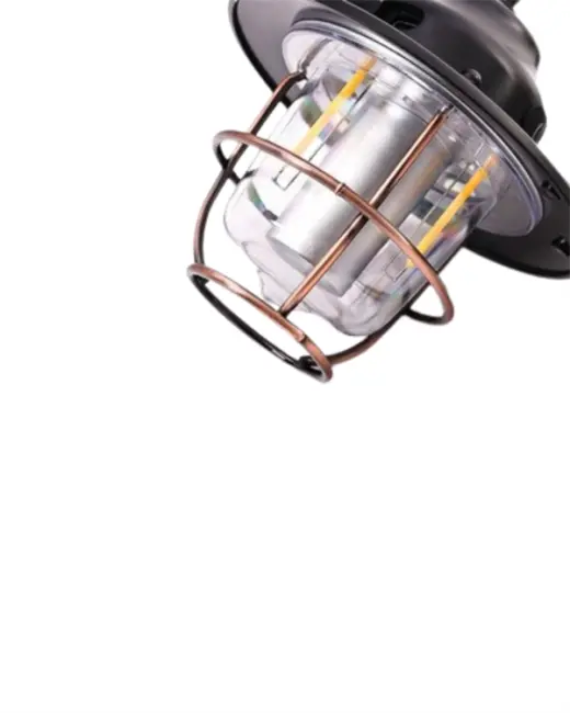 Geometrik Tasarımlı Vintage Kamp Lambası – Type-C Şarj Ayarlanabilir Parlaklık