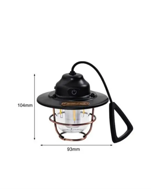 USB Şarjlı Retro LED Kamp Feneri – 4 Işık Modu Su Geçirmez Taşınabilir