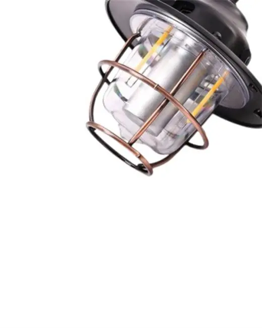 USB Şarjlı Retro LED Kamp Feneri – 4 Işık Modu Su Geçirmez Taşınabilir