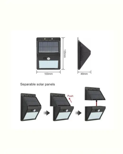 Kablosuz Solar LED Lamba | Bahçe Veranda Merdiven Işığı Otomatik Aç-Kapa Sensörlü