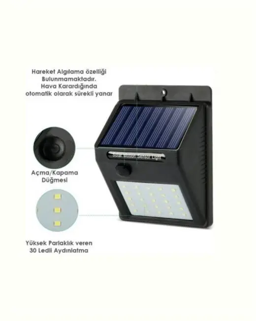 Kablosuz Solar LED Lamba | Bahçe Veranda Merdiven Işığı Otomatik Aç-Kapa Sensörlü