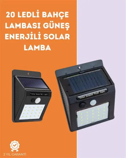 Kablosuz Solar LED Lamba | Bahçe Veranda Merdiven Işığı Otomatik Aç-Kapa Sensörlü