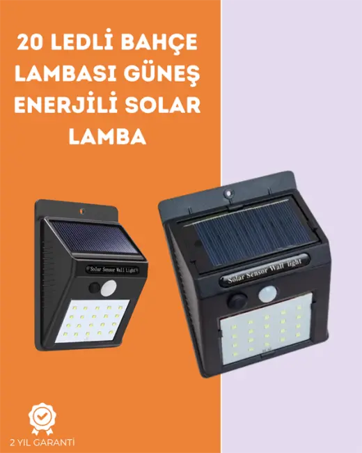 Kablosuz Solar LED Lamba | Bahçe Veranda Merdiven Işığı Otomatik Aç-Kapa Sensörlü