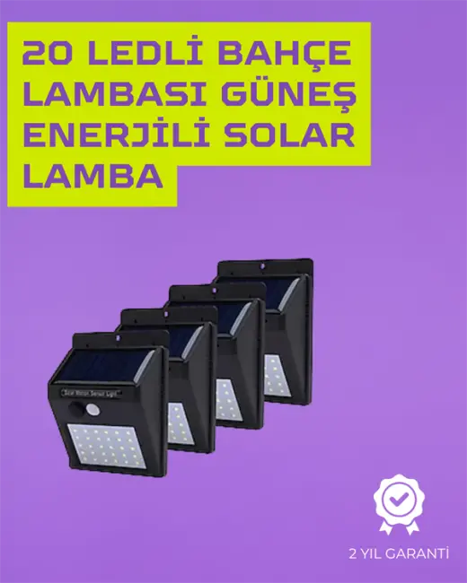 Güneş Enerjili Akıllı Duvar Lambası | PIR Sensörlü Otomatik Aydınlatma Dış Mekan İçin