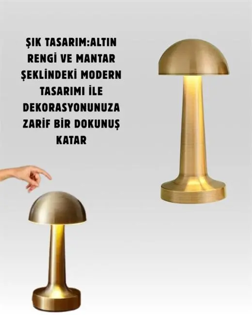 Modern Tasarım Şarjlı Masa Lambası – 1800 mAh Batarya