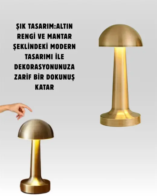 Taşınabilir Dokunmatik LED Lamba – Sıcak & Soğuk Işık Ayarı