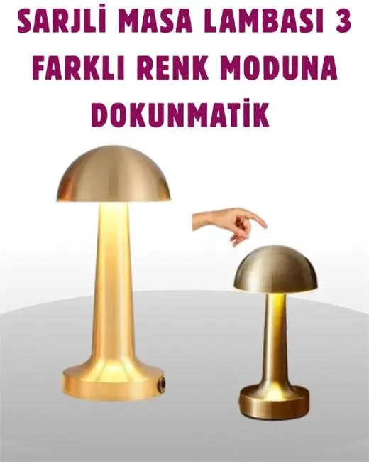 Taşınabilir Dokunmatik LED Lamba – Sıcak & Soğuk Işık Ayarı