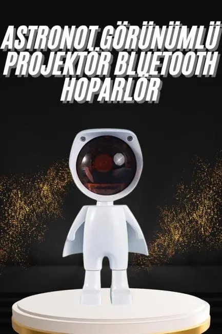 180 Derece Dönebilen Astronot Masa ve Gece Lambası Projektör
