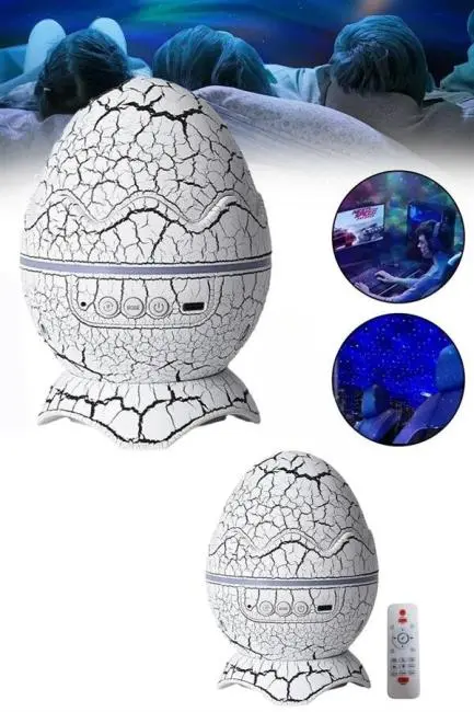 Yumurta Görünümlü Masa ve Gece Lambası Renk Değiştirebilen Projektör