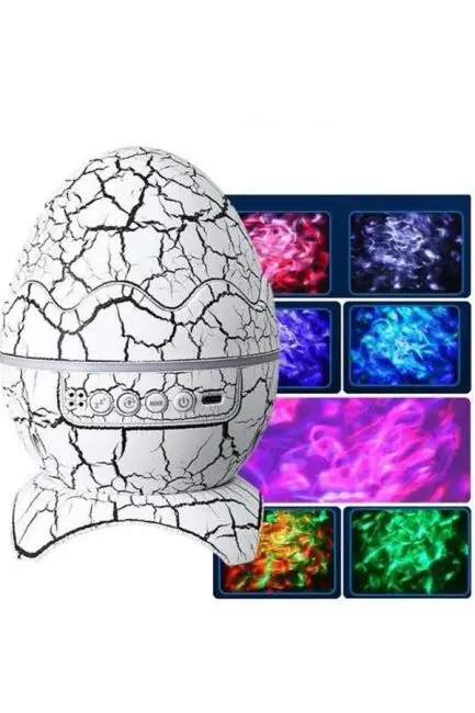 Yumurta Görünümlü Masa ve Gece Lambası Renk Değiştirebilen Projektör