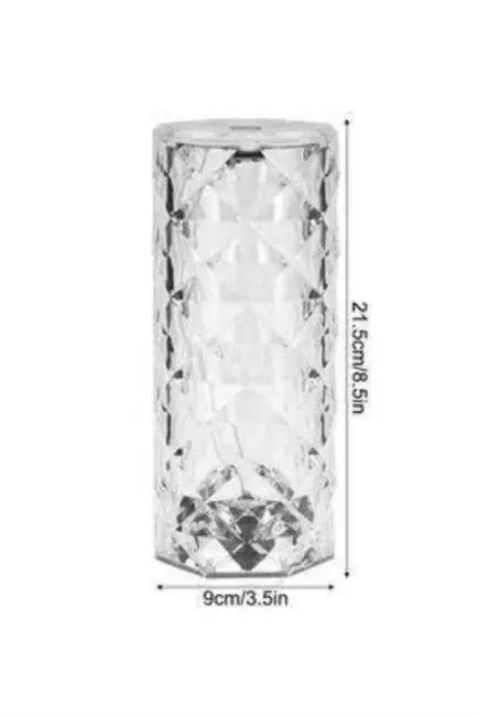 Kristal Lamba Masa Lambası Şarjlı Masa Lambası Dokunmatik Sensör Usb Şarjlı