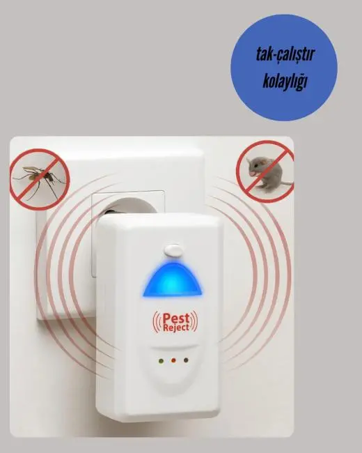 Ultrasonik Teknolojili Elektronik Haşere Kovucu