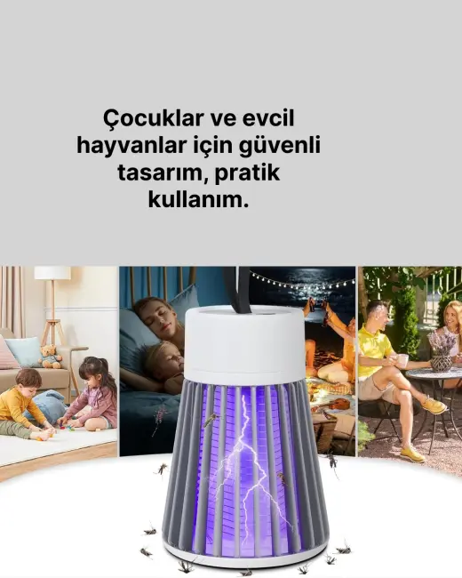 Kamp ve Bahçe İçin Şarjlı Böcek Kovucu Lamba