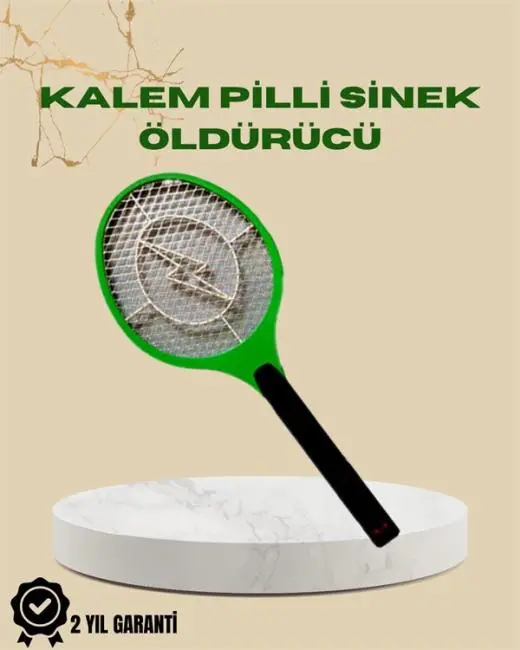 Yüksek Gerilimli Elektronik Sinek Öldürücü – Pil ile Çalışan Güvenlik Izgaralı