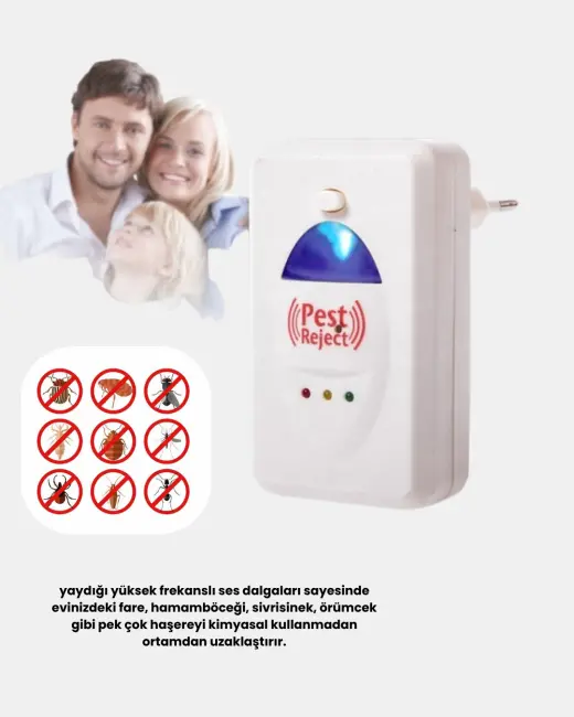 Fare Sivrisinek ve Böcek Kovucu Ultrasonik Cihaz – Güvenli ve Kimyasalsız Çözüm