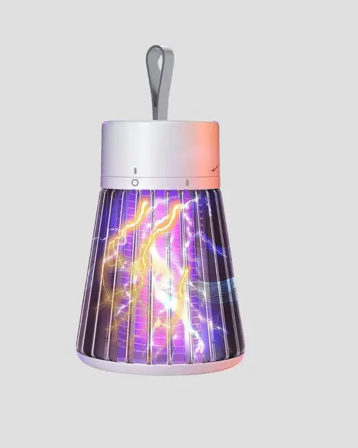 Mor Işıklı Şarjlı Böcek Öldürücü Lamba – Ev Balkon ve Kamp Kullanımına Uygun