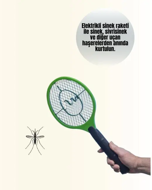Çocuk ve Evcil Hayvan Dostu Elektrikli Sinek Raketi | Güvenli Kullanım