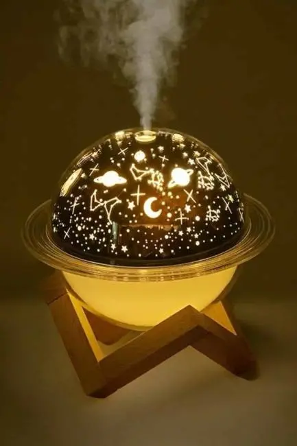 Hava Nemlendirici Masa ve Gece Lambası USB Projeksiyon Aromaterapi