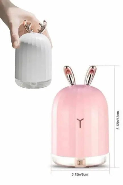 Aromaterapi Hava Nemlendirici Dekoratif USB Şarjlı Tavşan Nemlendirici