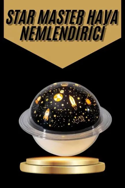 Hava Nemlendirici Renk Değiştiren Oda Kokusu Yıldızlı Projektör