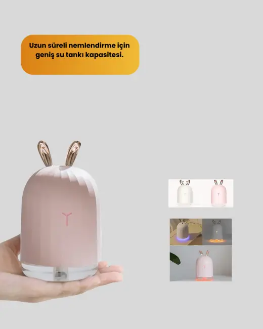 200 ml Ultrasonik Aroma Difüzör ve Hava Nemlendirici Gece Lambalı